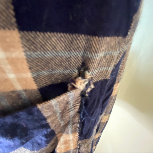 American Eagle plaid “overall” style dress with pockets, size Small - Picture 6 of 13